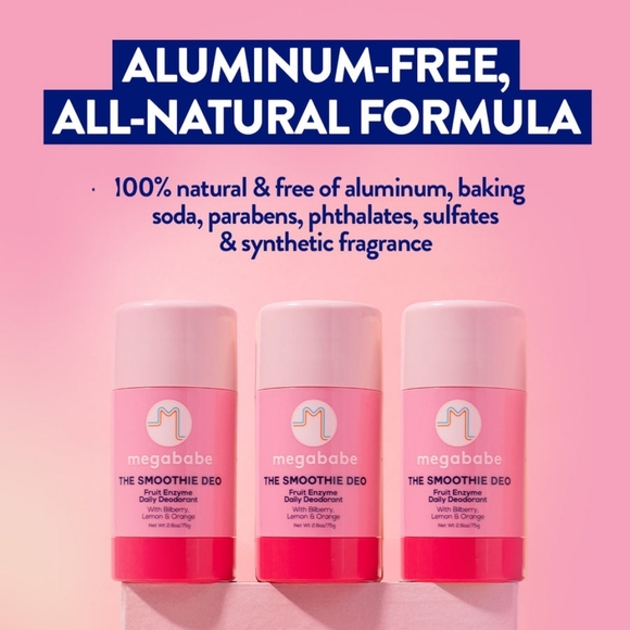 Megababe The Smoothie Deo Daily Fruit Enzyme Deodorant 2.6 Oz 72 Hour - Picture 6 of 10